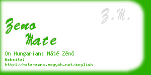 zeno mate business card